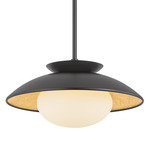 Cadence Pendant - Black / Gold Leaf / Opal Matte