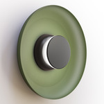Totem Color-Select Metal Wall /Ceiling Ceiling Light - Matte Black / Matte Black / Forest Green