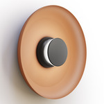 Totem Color-Select Metal Wall /Ceiling Ceiling Light - Matte Black / Matte Black / Terracotta
