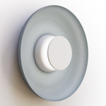 Totem Color-Select Metal Wall /Ceiling Ceiling Light - Matte White / Matte White / Slate Blue
