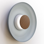 Totem Color-Select Metal Wall /Ceiling Ceiling Light - Matte White / Walnut / Slate Blue