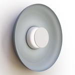 Totem Color-Select Metal Wall /Ceiling Ceiling Light - Matte White / Matte White / Slate Blue