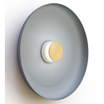 Totem Color-Select Metal Wall /Ceiling Ceiling Light - Matte White / Brass / Slate Blue