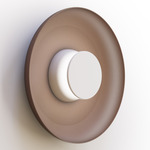 Totem Color-Select Metal Wall /Ceiling Ceiling Light - Matte White / Matte White / Espresso