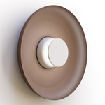 Totem Color-Select Metal Wall /Ceiling Ceiling Light - Matte White / Matte White / Espresso