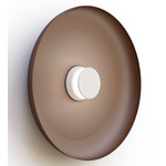 Totem Color-Select Metal Wall /Ceiling Ceiling Light - Matte White / Matte White / Espresso