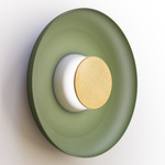 Totem Color-Select Metal Wall /Ceiling Ceiling Light - Matte White / Brass / Forest Green