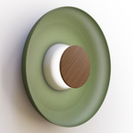 Totem Color-Select Metal Wall /Ceiling Ceiling Light - Matte White / Walnut / Forest Green