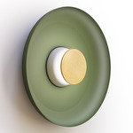Totem Color-Select Metal Wall /Ceiling Ceiling Light - Matte White / Brass / Forest Green