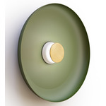 Totem Color-Select Metal Wall /Ceiling Ceiling Light - Matte White / Brass / Forest Green