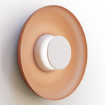 Totem Color-Select Metal Wall /Ceiling Ceiling Light - Matte White / Matte White / Terracotta