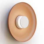 Totem Color-Select Metal Wall /Ceiling Ceiling Light - Matte White / Matte White / Terracotta