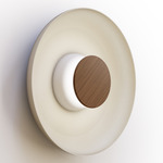 Totem Color-Select Metal Wall /Ceiling Ceiling Light - Matte White / Walnut / White