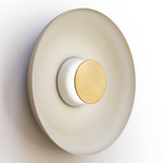 Totem Color-Select Metal Wall /Ceiling Ceiling Light - Matte White / Brass / White