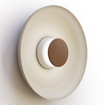 Totem Color-Select Metal Wall /Ceiling Ceiling Light - Matte White / Walnut / White