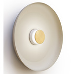 Totem Color-Select Metal Wall /Ceiling Ceiling Light - Matte White / Brass / White