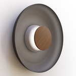 Totem Color-Select Metal Wall /Ceiling Ceiling Light - Matte Gray / Walnut / Black