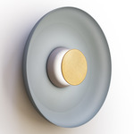 Totem Color-Select Metal Wall /Ceiling Ceiling Light - Matte Gray / Brass / Slate Blue