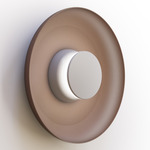 Totem Color-Select Metal Wall /Ceiling Ceiling Light - Matte Gray / Matte Gray / Espresso