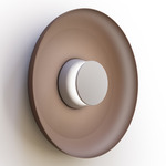 Totem Color-Select Metal Wall /Ceiling Ceiling Light - Matte Gray / Matte Gray / Espresso