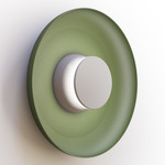 Totem Color-Select Metal Wall /Ceiling Ceiling Light - Matte Gray / Matte Gray / Forest Green