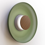 Totem Color-Select Metal Wall /Ceiling Ceiling Light - Matte Gray / Walnut / Forest Green