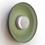 Totem Color-Select Metal Wall /Ceiling Ceiling Light - Matte Gray / Matte Gray / Forest Green