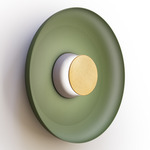 Totem Color-Select Metal Wall /Ceiling Ceiling Light - Matte Gray / Brass / Forest Green