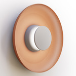 Totem Color-Select Metal Wall /Ceiling Ceiling Light - Matte Gray / Matte Gray / Terracotta