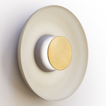 Totem Color-Select Metal Wall /Ceiling Ceiling Light - Matte Gray / Brass / White