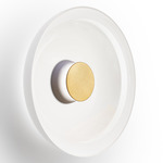 Totem Color-Select Glass Wall / Ceiling Light - Matte Gray / Brass / Opal