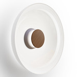 Totem Color-Select Glass Wall / Ceiling Light - Matte Gray / Walnut / Opal