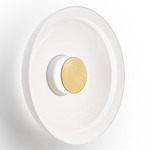 Totem Color-Select Glass Wall / Ceiling Light - Matte White / Brass / Opal