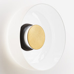 Totem Color-Select Glass Wall / Ceiling Light - Matte Black / Brass / Opal