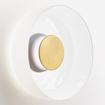 Totem Color-Select Glass Wall / Ceiling Light - Matte Gray / Brass / Opal