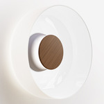 Totem Color-Select Glass Wall / Ceiling Light - Matte Gray / Walnut / Opal
