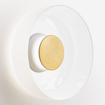 Totem Color-Select Glass Wall / Ceiling Light - Matte White / Brass / Opal