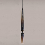 Misty Pendant - Black / Mirroring Black Glass