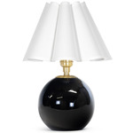 Giorgio Scalloped Table Lamp - Black / Natural Brass / White