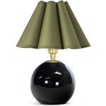 Giorgio Scalloped Table Lamp - Black / Natural Brass / Olive