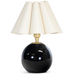 Giorgio Scalloped Table Lamp - Black / Natural Brass / Oyster