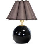 Giorgio Scalloped Table Lamp - Black / Natural Brass / Umber