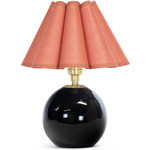 Giorgio Scalloped Table Lamp - Black / Natural Brass / Wild Poppy