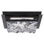 Drizzle Ceiling Flush Light - Black / Radiance Crystal Dust