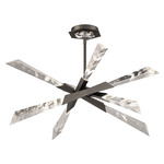 Solitude Color-Select Semi Flush Ceiling Light - Antique Nickel / Optic Haze Quartz