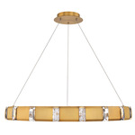 Jounce Color-Select Pendant - Aged Brass / Radiance Crystal Dust