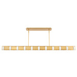 Jounce Color-Select Linear Pendant - Aged Brass / Radiance Crystal Dust