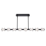 Bergy Color-Select Linear Pendant - Black / Radiance Crystal Dust
