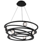 Wraparound Pendant - Black / Radiance Crystal Dust