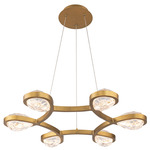 Kragen Color-Select Pendant - Aged Brass / Clear